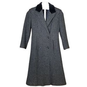 Christian Dior Peak Lapel Trench Coat Black & Gray
